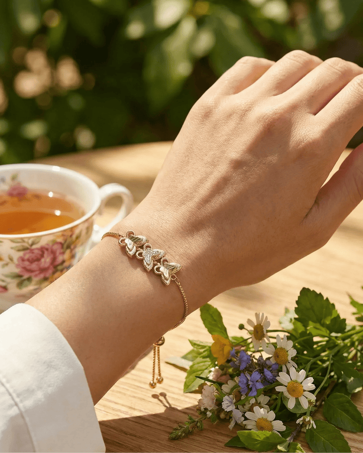 Astra Jewels Golden Butterfly Adjustable Bracelet for Women