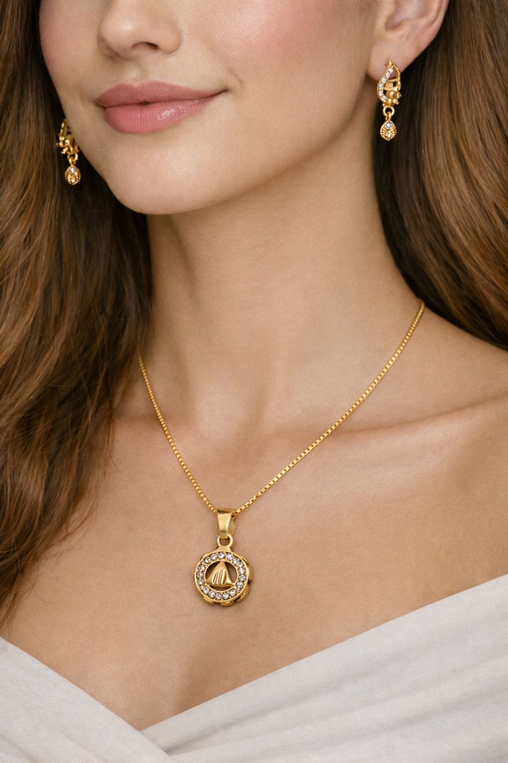 Golden Sparkle Pendant Set